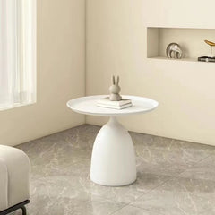 Cream Colour Minimalist Side Table Wrought Iron for Living Room