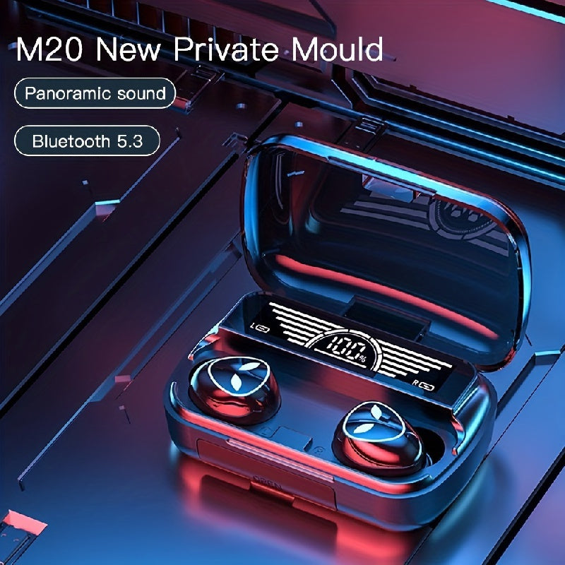 Wireless Headphone with Digital Power Display Charging Case - Waterproof