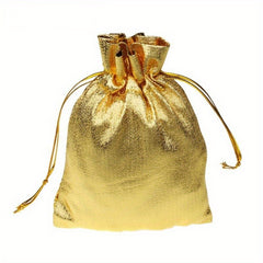 100pcs Silver Metallic Foil Organza Pouches Christmas Wedding Party Favour