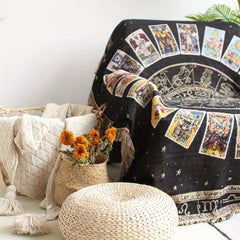 Boho Knitted Outdoor Camping Psychedelic Tassel Blanket