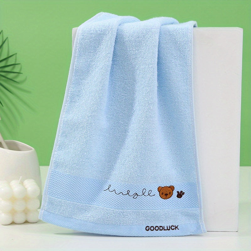 Cotton Embroidered Cartoon Towel 25x9.84inch
