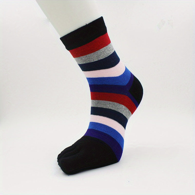 Five Toes Cotton Socks Rainbow Outdoor Sports Sweat Absorbent