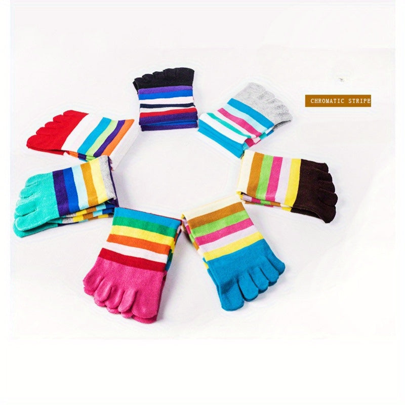 Five Toes Cotton Socks Rainbow Outdoor Sports Sweat Absorbent