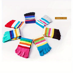 Five Toes Cotton Socks Rainbow Outdoor Sports Sweat Absorbent