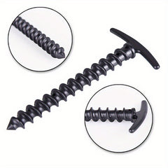 2pcs Outdoor Camping Pegs & Screw Stakes for Hiking Tent