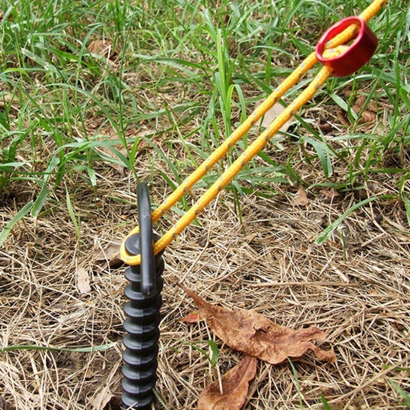 2pcs Outdoor Camping Pegs & Screw Stakes for Hiking Tent