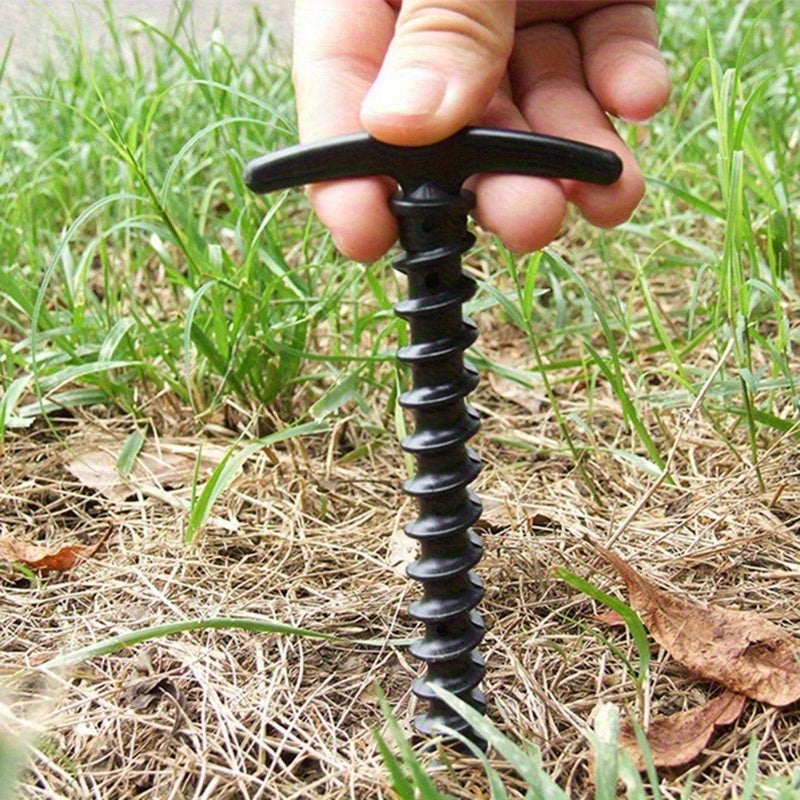 2pcs Outdoor Camping Pegs & Screw Stakes for Hiking Tent