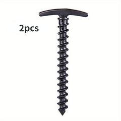 2pcs Outdoor Camping Pegs & Screw Stakes for Hiking Tent