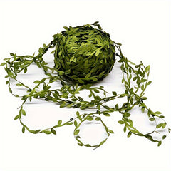 10M Artificial Vines Leaves Trim Ribbon for Home Wedding Decor