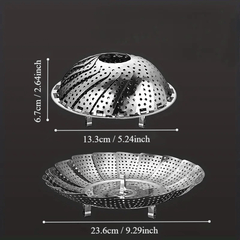 Foldable Steaming Rack Kitchen Tool for Home & Outdoor Cooking