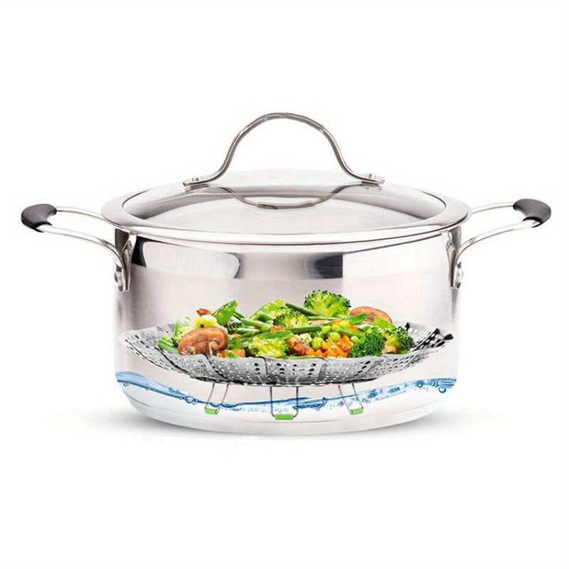 Foldable Steaming Rack Kitchen Tool for Home & Outdoor Cooking