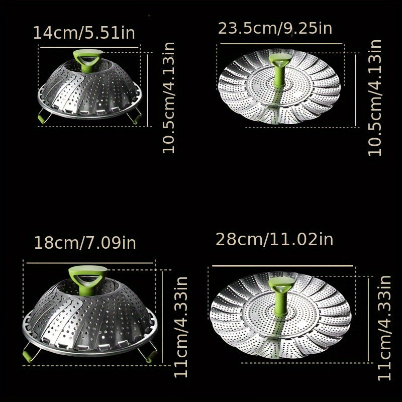 Foldable Steaming Rack Kitchen Tool for Home & Outdoor Cooking