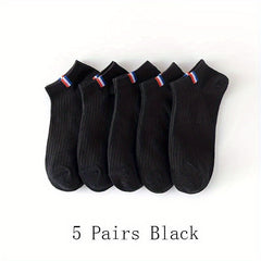 5 Pairs Men's Low Cut Ankle Socks