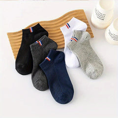 5 Pairs Men's Low Cut Ankle Socks