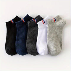 5 Pairs Men's Low Cut Ankle Socks