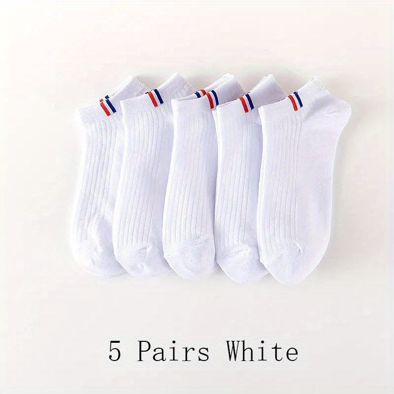 5 Pairs Men's Low Cut Ankle Socks