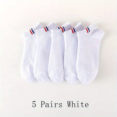 5 Pairs Men's Low Cut Ankle Socks