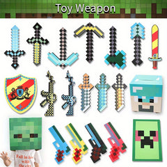 24-Piece Educational Toy Set - Foam Diamond Sword & Toy Machine Gun