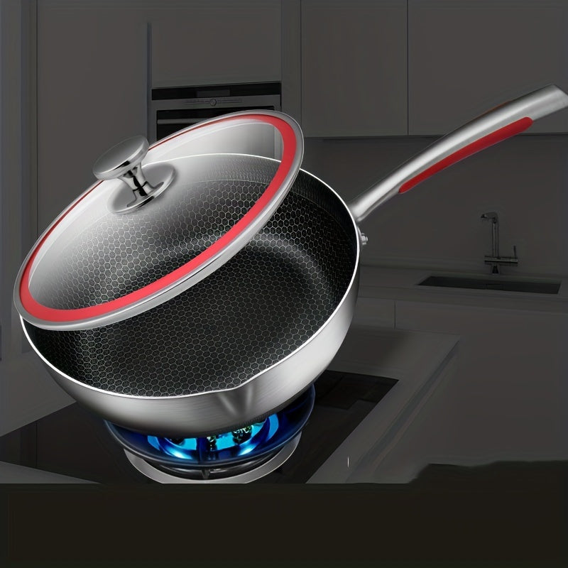 Non Stick Stainless Steel Frying Pan with Lid