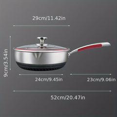 Non Stick Stainless Steel Frying Pan with Lid