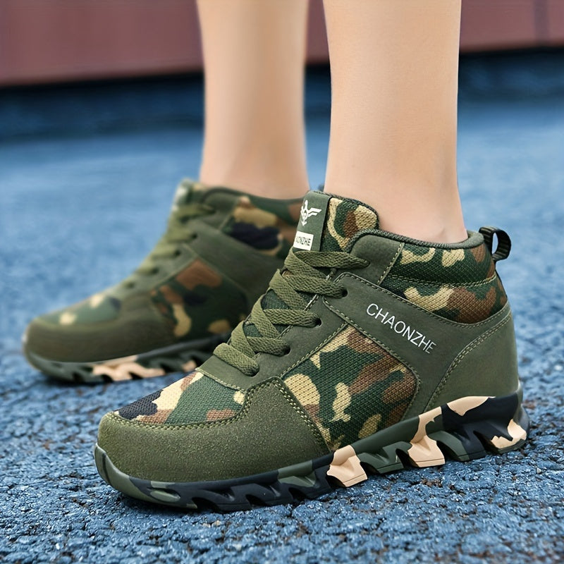 Versatile Camouflage Pattern Breathable Tube Running Shoes Women's Footwear