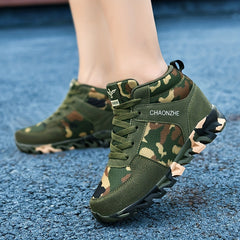 Versatile Camouflage Pattern Breathable Tube Running Shoes Women's Footwear
