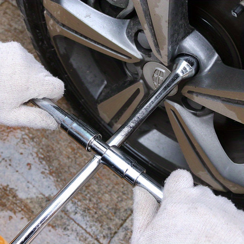 Heavy Duty Folding Lug Wrench for Cars and Trucks