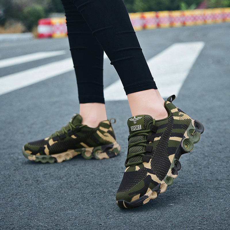 Camouflage Mesh Running Sport Shoes Non Slip Snea
