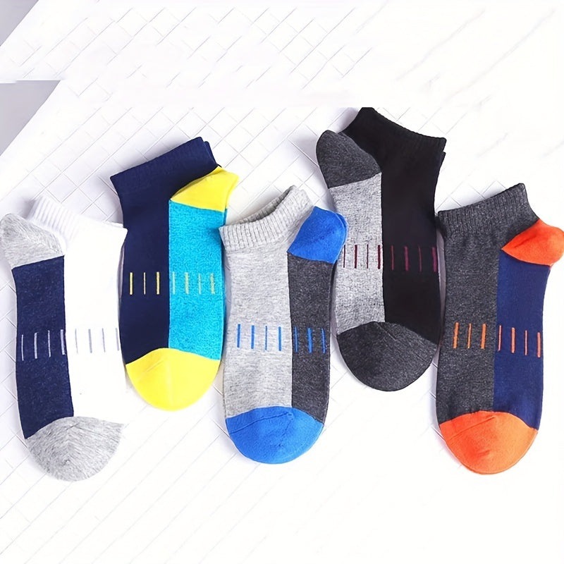 Men's Contrast Low Cut Ankle Socks Spring Summer