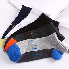 Men's Contrast Low Cut Ankle Socks Spring Summer