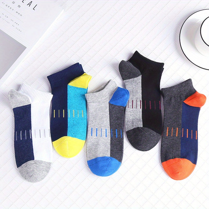 Men's Contrast Low Cut Ankle Socks Spring Summer