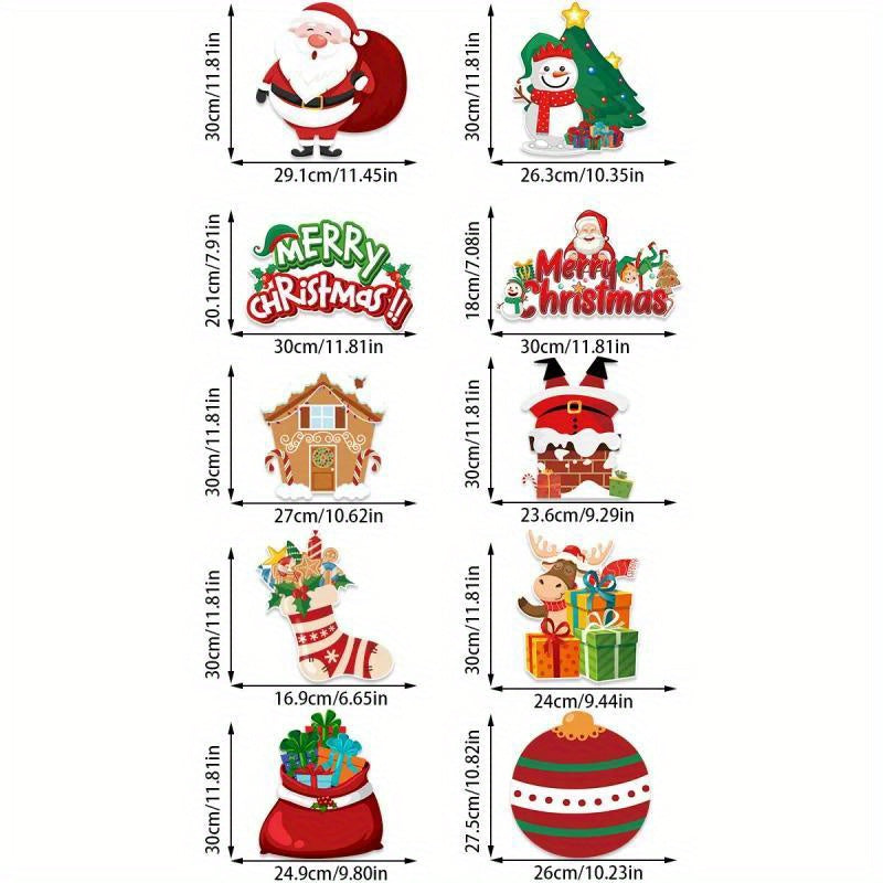 Santa Claus Snowman Christmas Door Hanging Banner Party Decoration
