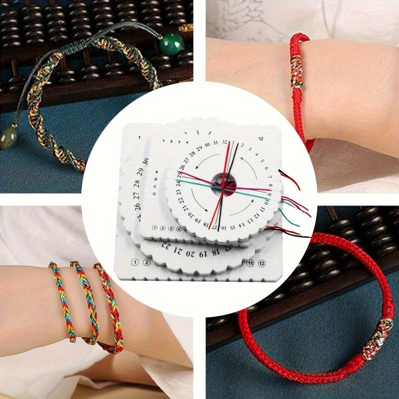 2pcs Beading Cord Disc Braiding Weaving Plate Knitting Tools