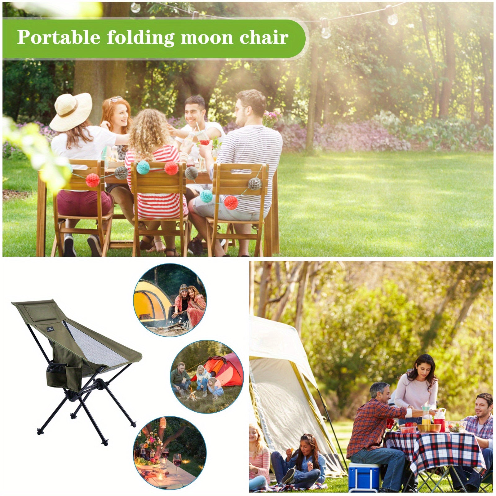 Aluminum Alloy Moon Chair for Camping