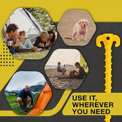 10pcs 20.07cm Heavy Duty Screw Style Tent Stakes for Camping Hiking