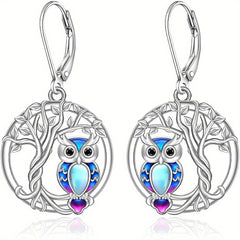 Retro Owl Hollow Pendant Earrings for Women