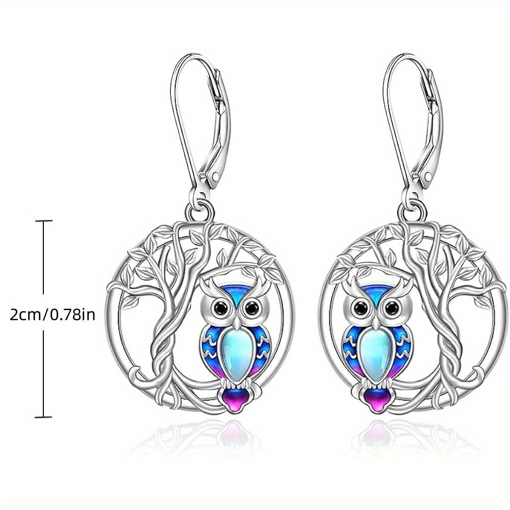 Retro Owl Hollow Pendant Earrings for Women