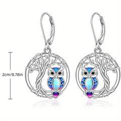Retro Owl Hollow Pendant Earrings for Women
