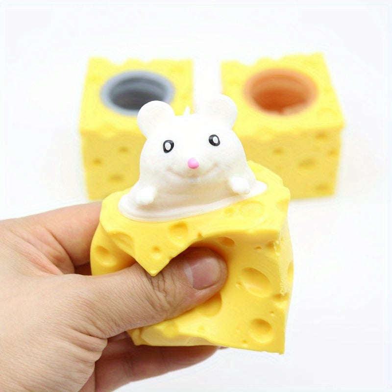 Creative Cheese Mouse Cup Pinch Music Squeeze Squirrel Toy