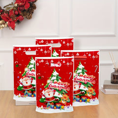 10pcs Christmas Party Gift Bag Small Business Supplies Craft Tote Bag