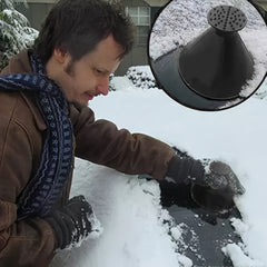Round Horn Ice Scraper - Clear Windshield Tool