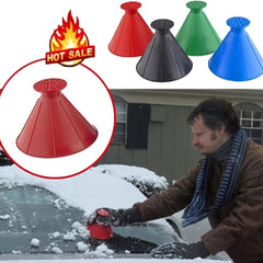 Round Horn Ice Scraper - Clear Windshield Tool