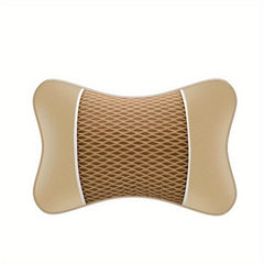 PU Leather Knitted Car Pillows Headrest Neck Rest Cushion