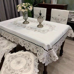 Embroidery Tablecloth Modern Rectangular Tea Tablecloth