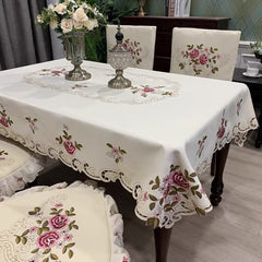 Embroidery Tablecloth Modern Rectangular Tea Tablecloth