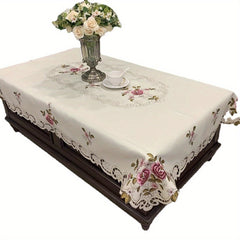 Embroidery Tablecloth Modern Rectangular Tea Tablecloth