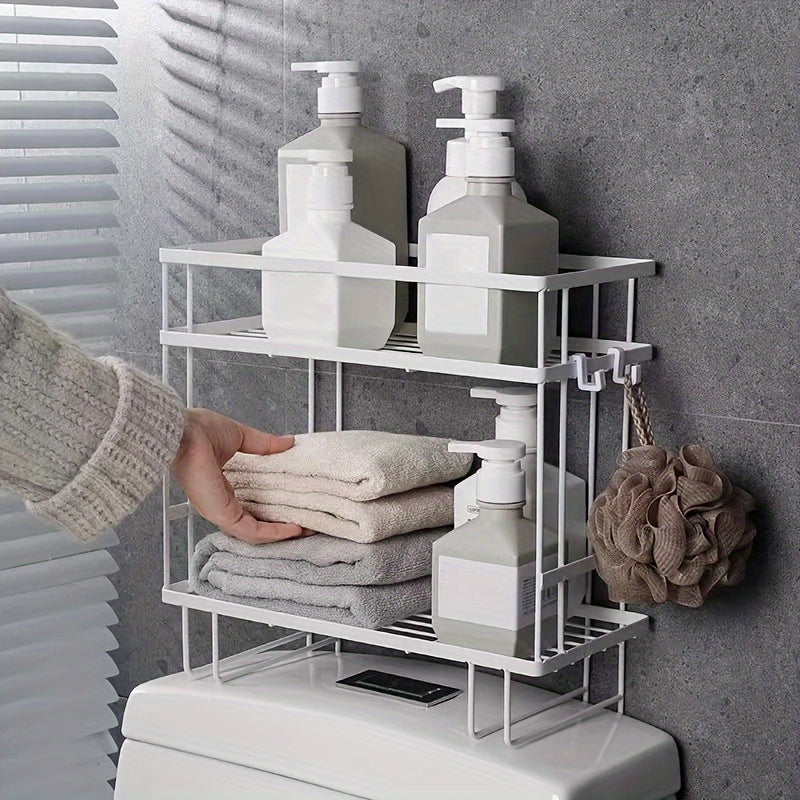Bathroom Toilet Storage Shelf Organizer With Toilet Paper Holder
