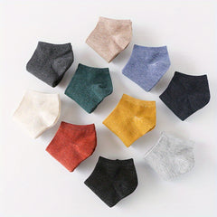 Men's Ankle Socks Solid Cotton Sports Sweat Absorbing Anti Odor Multicolor