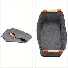 Creative Felt Tote Bag Clothes Storage Basket Desk Organizer Room Decor