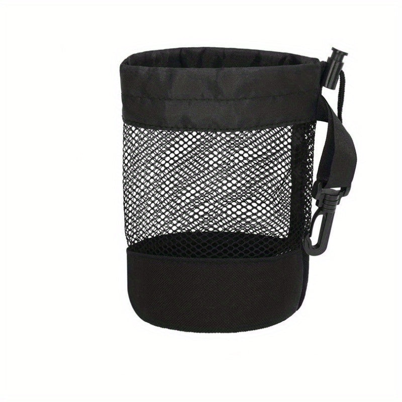 Golf Mesh Bag Single Side Drawstring Strap w/ Pocket